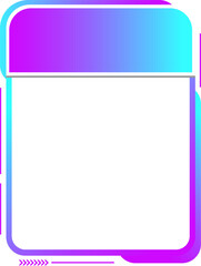 Futuristic Gradient UI Info Box Elements for Tech-Style Infographics