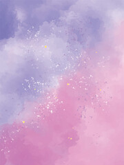 Obraz premium abstract cloud colorful watercolor background illustration art