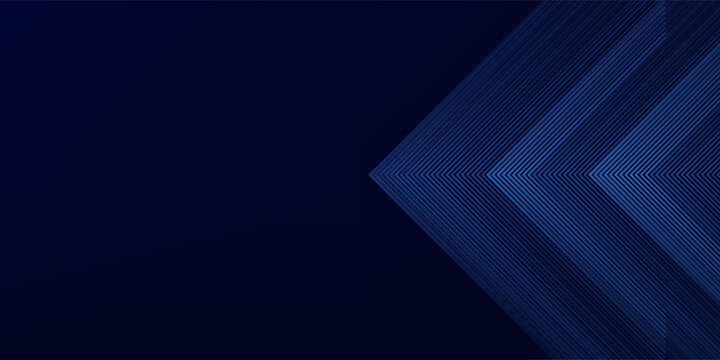 Symmetrical Chevron Lines Gradient Background in Dark Navy Blue with Subtle Light Blue Tones Creating a Sophisticated and Modern Geometric Pattern. Vector Background.