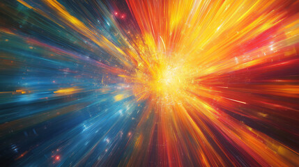 Fototapeta premium Abstract Representation of ADHD – Vibrant, Chaotic Patterns and Dynamic Colors Expressing Mental Restlessness and Focus Shifts