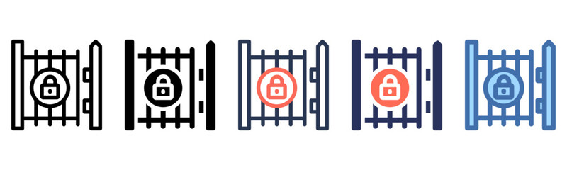 Gate icon sheet multi style collection