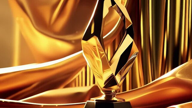  Prestigious Golden Award Statuette