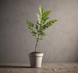 Potted sapling thriving, symbolizing financial returns ,  plant,  gain