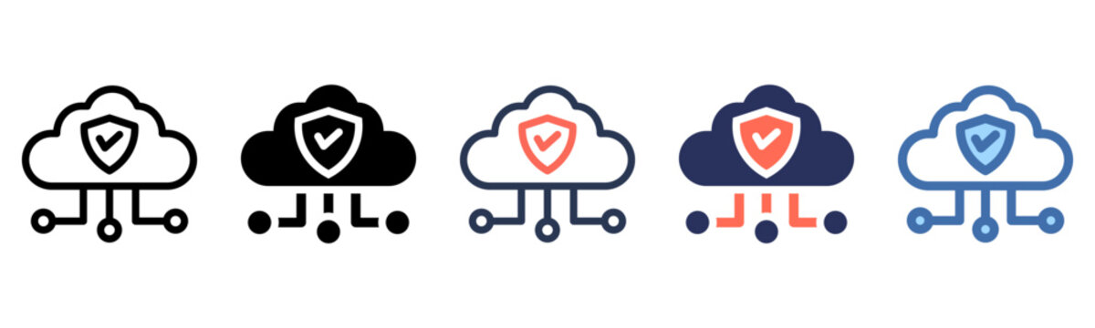 Cloud Computing icon sheet multi style collection