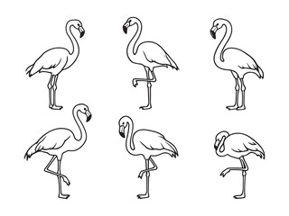 Flamingo Toy Outline Drawing
