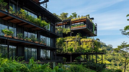 Eco-Luxury Hotel Integrated with Lush Greenery