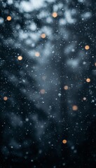 Obraz premium Abstract Winter Background, Beautiful Blue Christmas Lights Bokeh Effect, Festive Holiday Texture