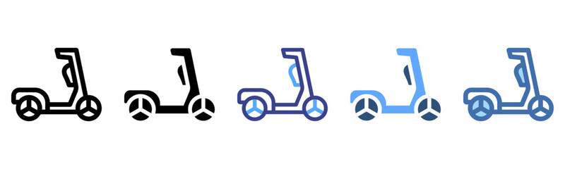 Scooter icon sheet multi style collection