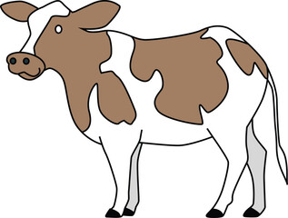funny cow cartoon, cow icon