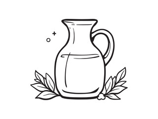 Fresh Milk Jug Outline Illustration