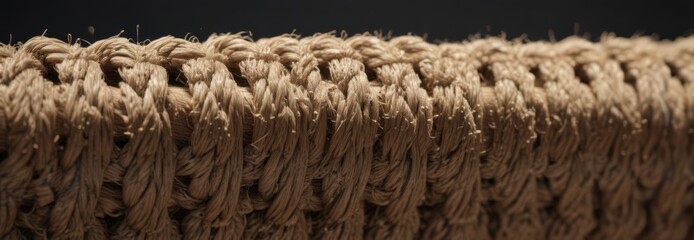 Close-up of frayed, snapped rope under tension  Extreme detail shows fiber separation ,  photography,  wallpaper