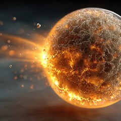 Zerfallende planetare Masse, kosmisches Ereignis, digitale Darstellung