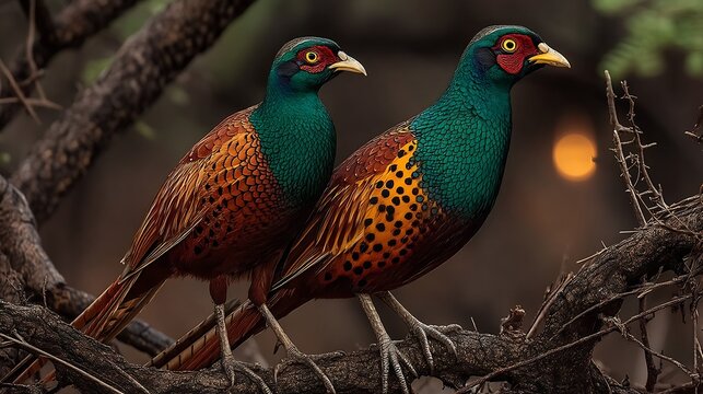 Himalayan Monal Pheasant Couple with Wildlife India.