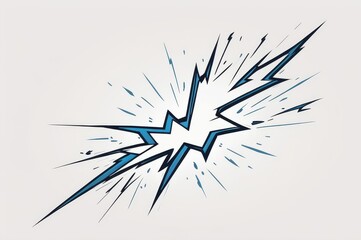 Fototapeta premium Abstract lightning bolt burst graphic design element