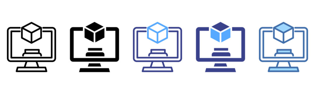 Simulation icon sheet multi style collection