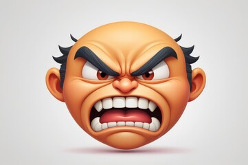 Obraz premium Angry cartoon head graphic