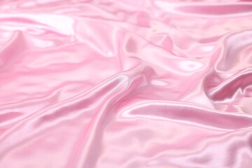 Luxury pink silk linens as background, closeup