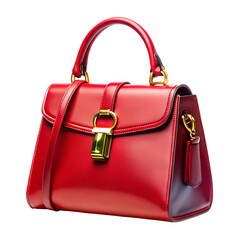 Red Leather Handbag: Designer Purse