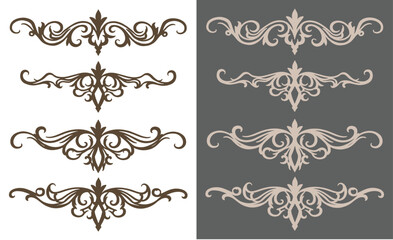 1 Set of dividers flowers vintage deviders for card ornament etc