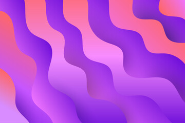 Stylized graphic design featuring smooth gradient waves in violet and pink shades forming a fluid and artistic abstract background
