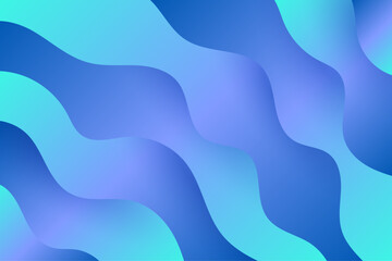 Wavy composition with soft edges and gradient blending in blue tones for a smooth, abstract background