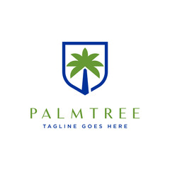 palm tree logo vector icon illustration.
