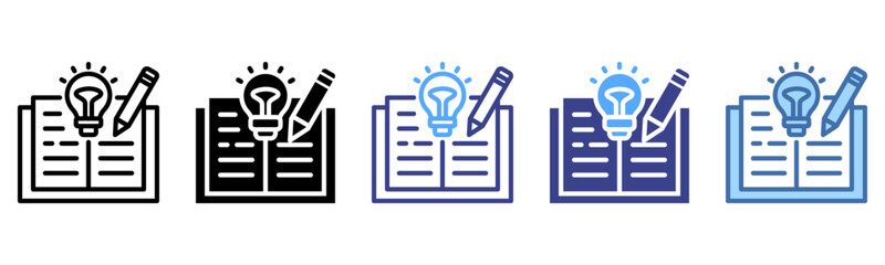 Creation icon sheet multi style collection