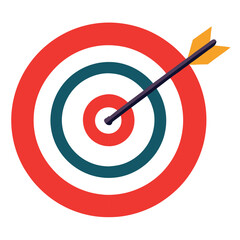 Target with Arrow &ndash; Goal Achievement and Success Concept Vector Illustration
