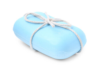 One soap bar isolated on white. Personal hygiene product
