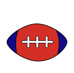 Weathered american football symbolizing the strength and resilience of the united states