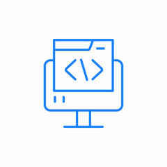 online coding icon sign vector