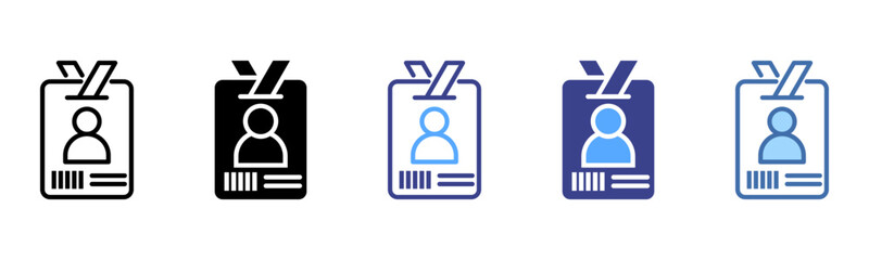 Employee Card icon sheet multi style collection