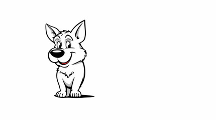 Fototapeta premium Playful Cartoon Puppies – Cute & Expressive Dog Characters