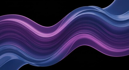 Abstract Purple and Blue Wave Background Elegant Swirling Fluid Design
