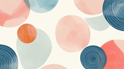 Abstract pastel circles pattern background.