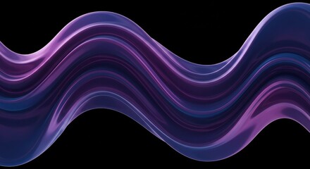 Abstract Purple Wave Background Elegant Swirling 3D Render Fluid Design
