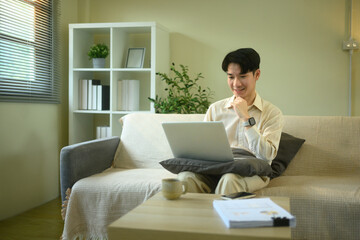 Comfortable remote work lifestyle with modern technology