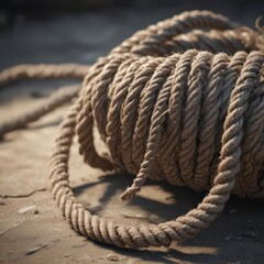 Overburdened rope, severely worn, about to snap , rope,  worn,  breaking point