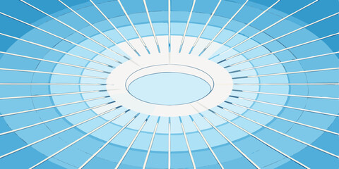 Blue abstract background with radial light pattern design