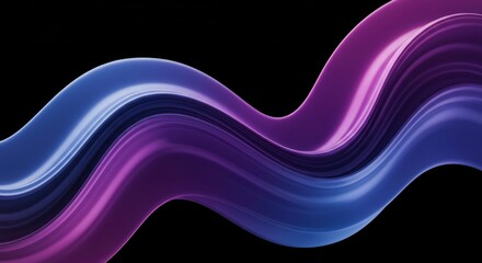 Naklejka premium Abstract Purple and Blue Swirling Waves Dynamic Fluid Design Elegant Background Texture