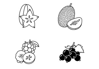 Vector Icon Set – Fresh and Vibrant Fruit Collection
