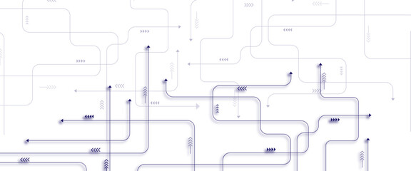 Vector digital technology white background. Concept with technology blue line. 