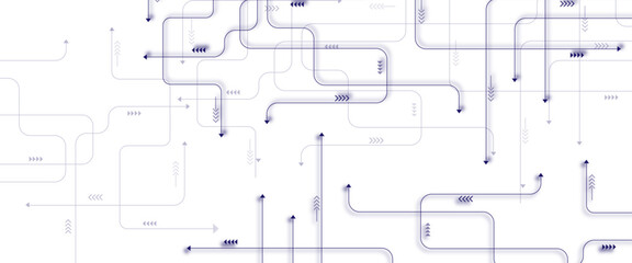Vector digital technology white background. Concept with technology blue line. 