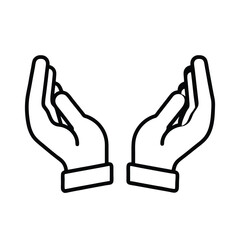 Peace Sign Hand Gesture – Symbol of Harmony and Victory Vector Illustration