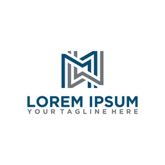 Fototapeta premium Modern Monogram Letter M and W Logo Design for Business