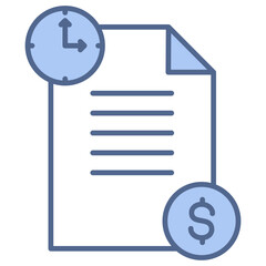 Bill Payment Blue Icon