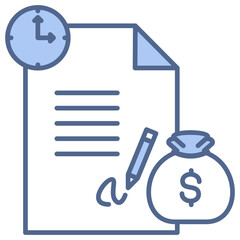 Loan Disbursement Blue Icon