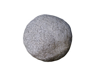 round stone isolated on white background