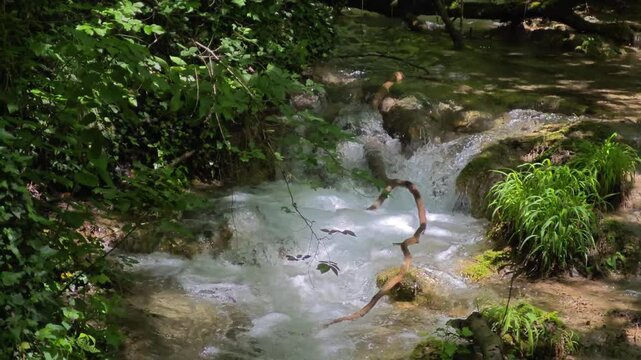 Bachkovo waterfalls cascade in Rhodopes Mountain, Plovdiv region, Bulgaria