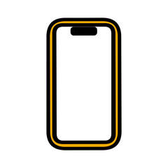 スマートフォンのシンプルアイコン素材・オレンジ